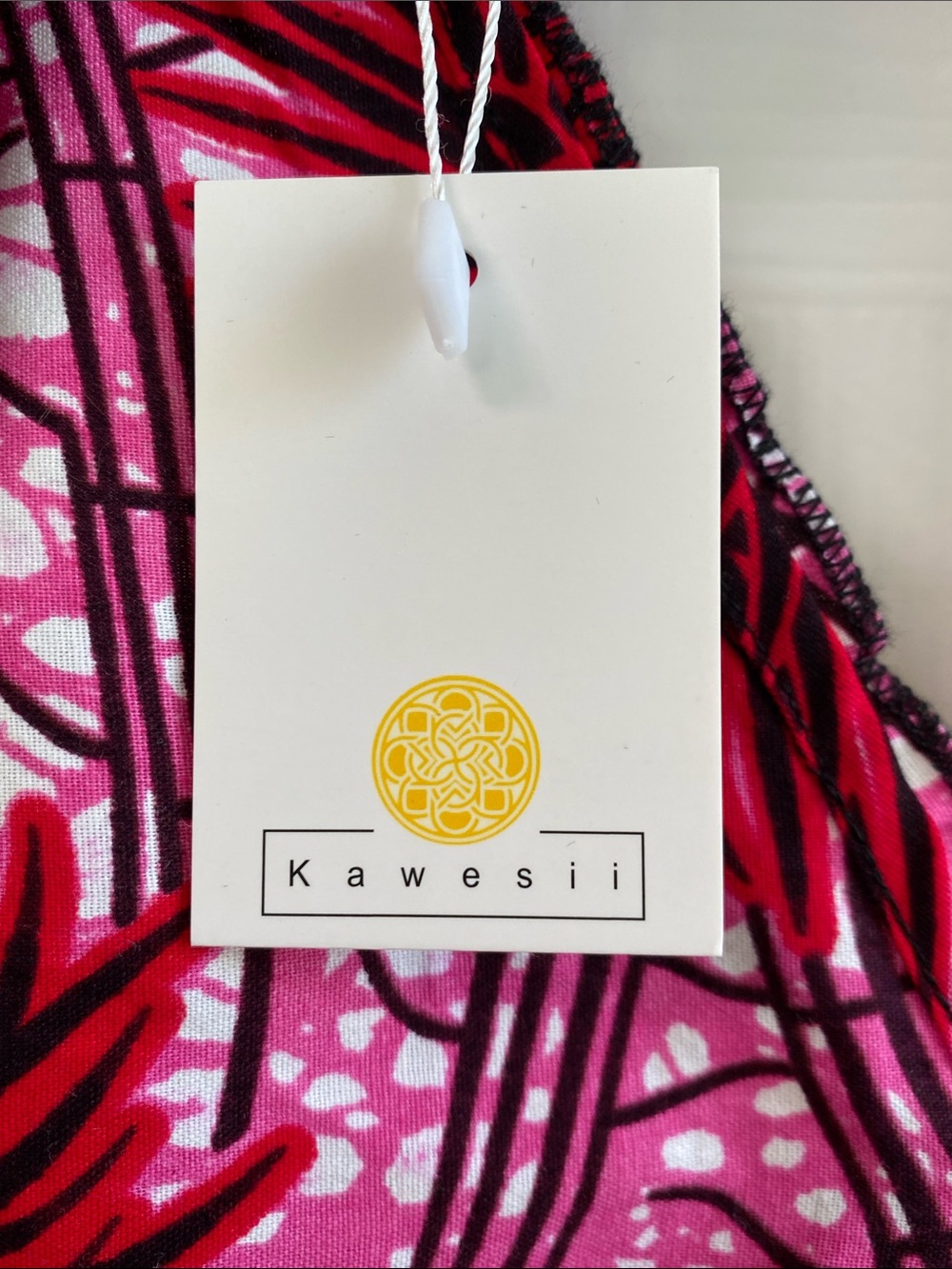 Kawesii Pink & Red Floral Tiered Dress - Picture 9 of 13